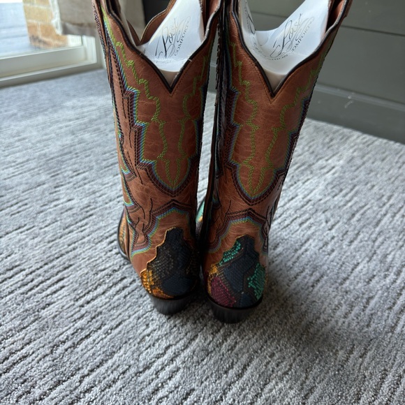 Dan post-multi color python boots - Picture 4 of 7